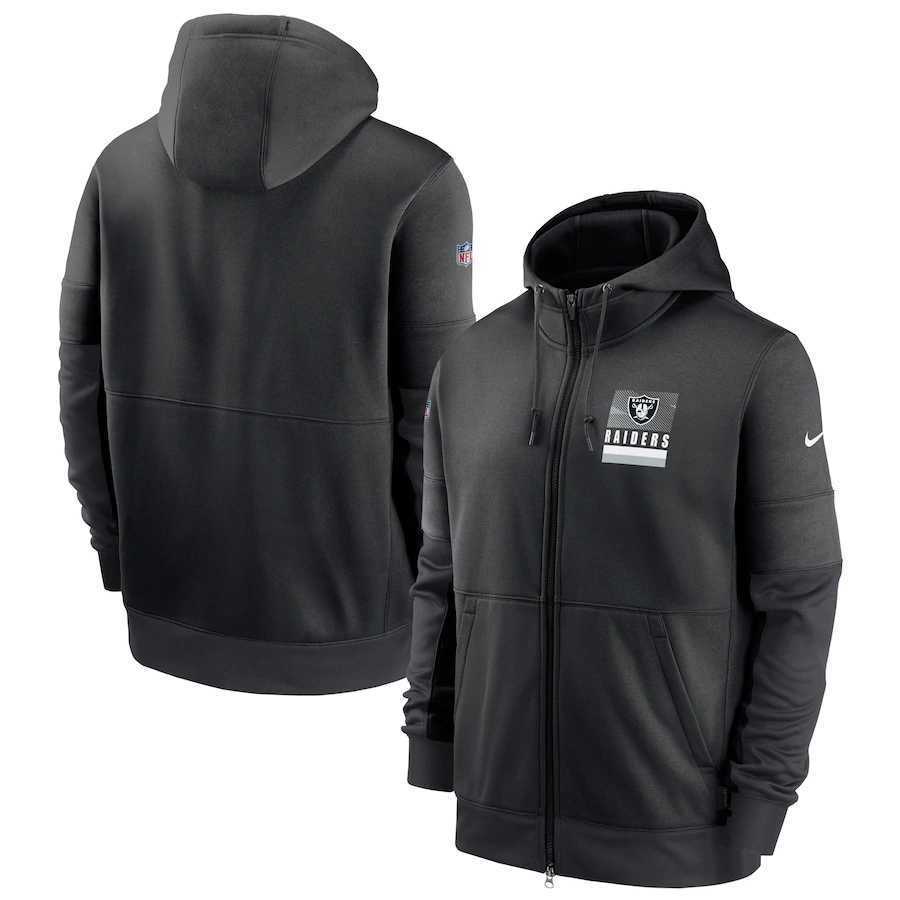 Men's Oakland Raiders New 2020 Nike Gray Black Fan Gear Mascot Performance Full Zip Hoodie,We sell and wholesale Men's Oakland Raiders New 2020 Nike Gray Black Fan Gear Mascot Performance Full Zip Hoodie on line form chian!